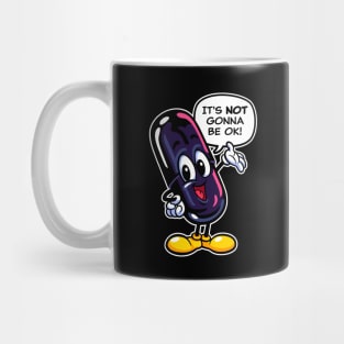 Black Pill ~ Retro Cartoon Mascot Mug